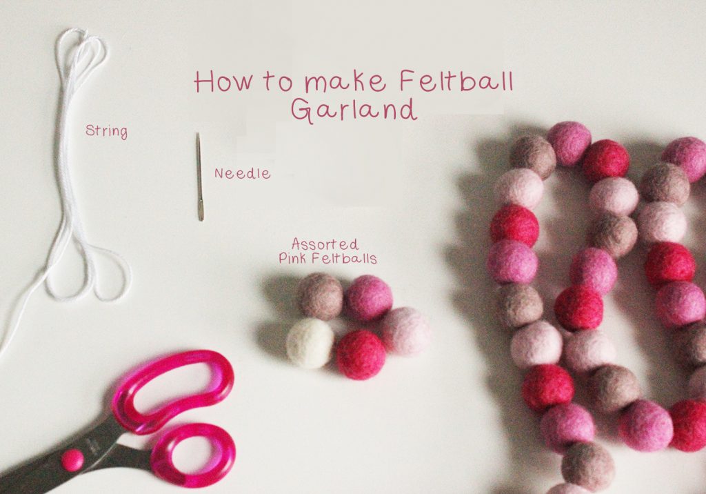 How to make a felt ball garland