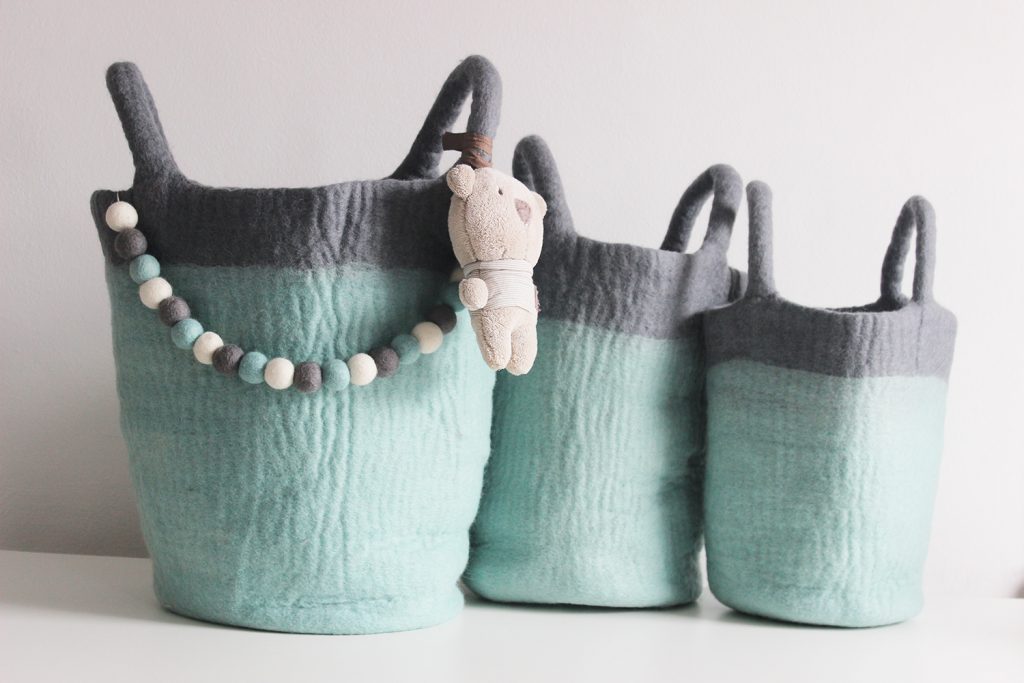 Soft Felt Storage Baskets