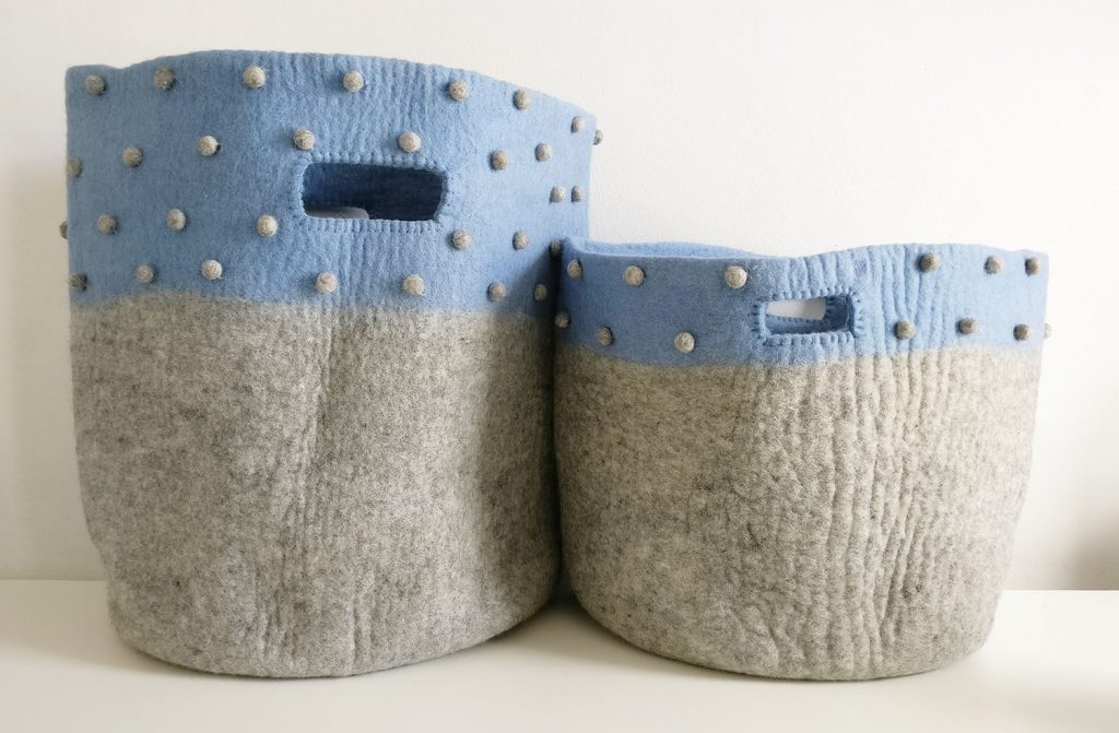 feltstoragebasketswithfeltballs_nurserystoragebaskets