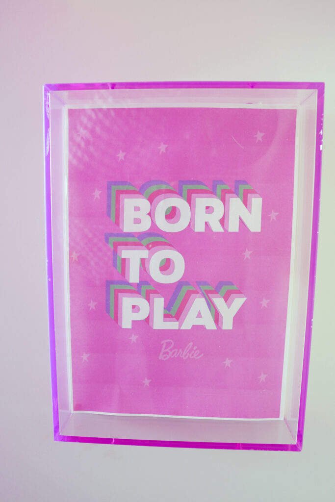 Barbie Born to Play live edge frame 3D -MK Kids Interiors