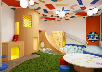 Day nursery designers-preschool design-play frame design and foam pit- kids rooms-MK Kids Interiors-Childcare Expo interior designer