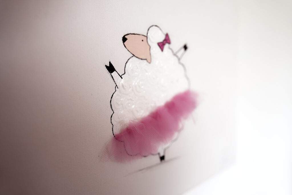 Peppy Lu- Sheep wall art- baby girl's nursery- wall art