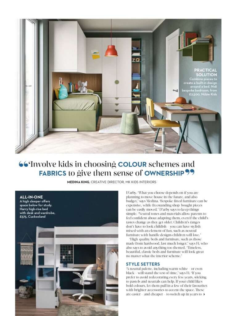 MK Kids Interiors Feature in Ideal Home August 2023 Plan The Perfect Children's Rooms 86