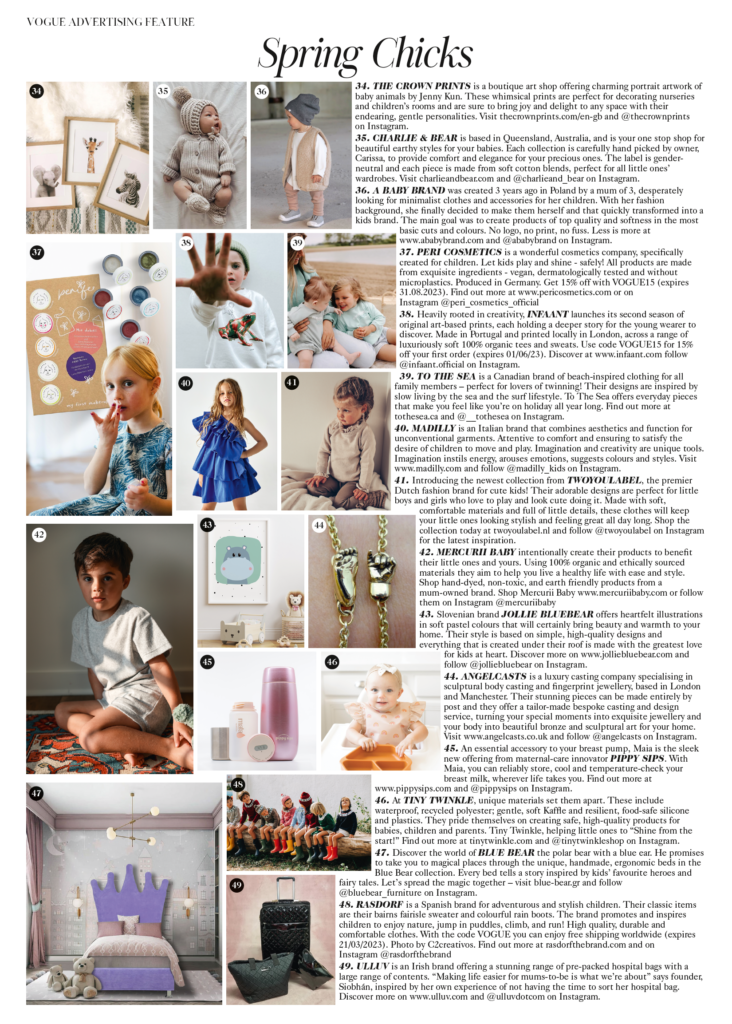 MK Kids Interiors Feature in Vogue March 2023 - Spring Chicks 294