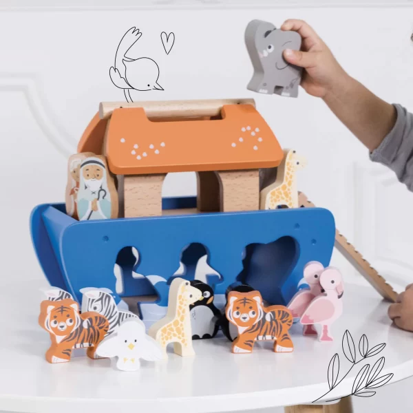 Noah's Ark & Animals Shape Sorter - Image 2