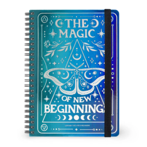 The Magic of New Beginnings - Spiral bound Legmi A5 note book- Hyrogyliphic