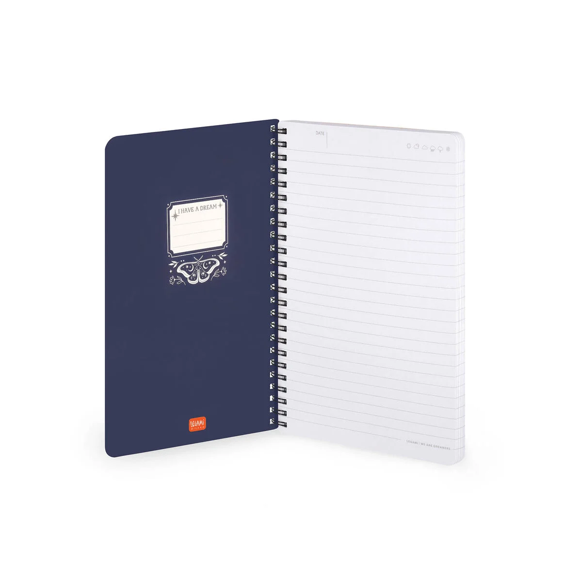 Legami A5 Lined Notebook - Spiral Bound- Moth - Jotter - The Magic of New Beginnings - Image 3