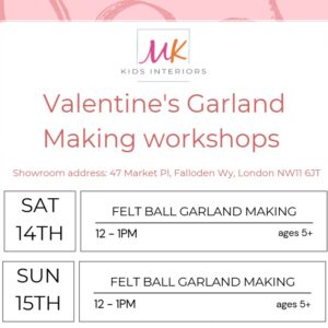 Valentine's Garland Making Workshop - Saturday the 14th and Sunday the 15th of February 2026