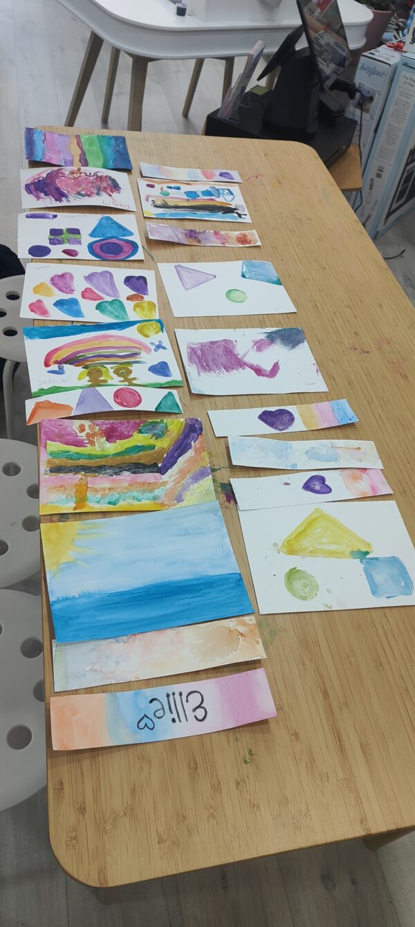 Abtract art workshop with children